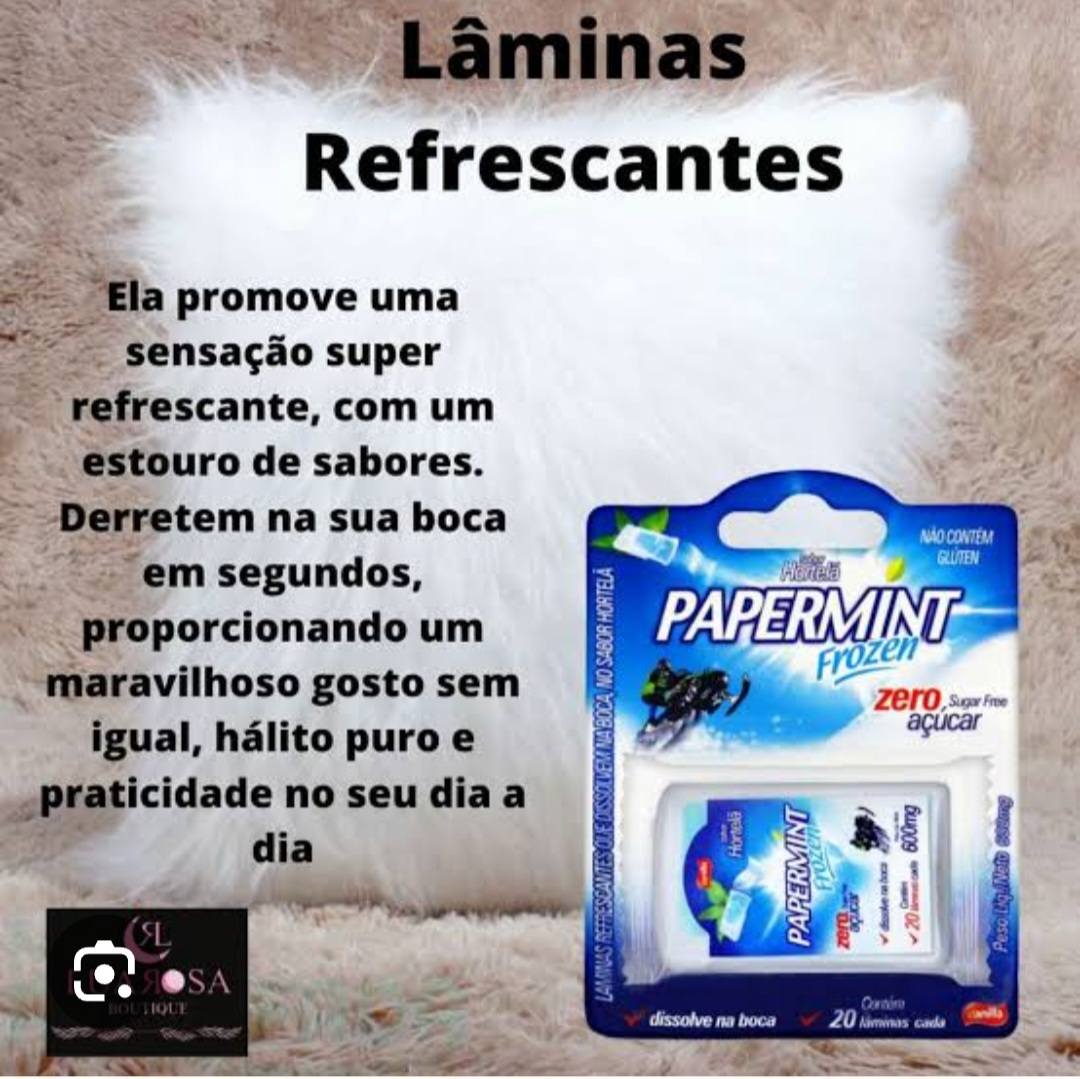 Papermint Lâminas Refrescantes 20 Unidades6,90 cadaWhatsApp 18 991056669